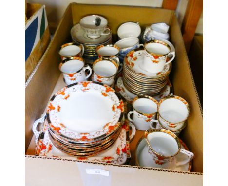 Sutherland china tea service, together with Sutherland blue and white and other tableware