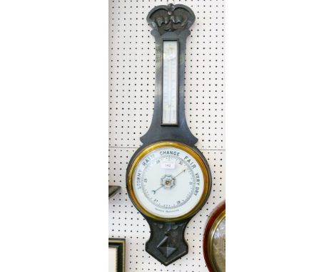 Oak cased aneroid barometer