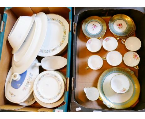 Hammersley china tea service, together with Royal Doulton dinner service in pastoral pattern (2)