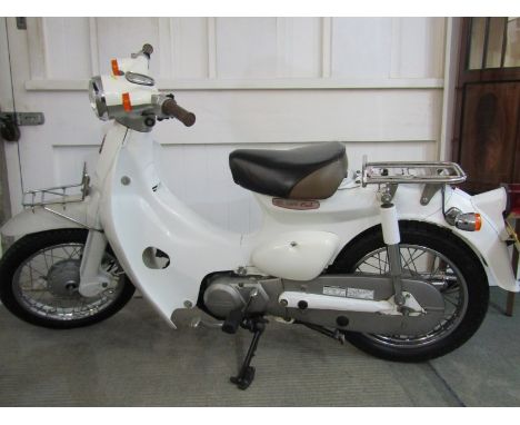 HONDA LITTLE CUB "50cc" SCOOTER, pristine condition retro design scooter, registration DP04 EXN, with V5 document 