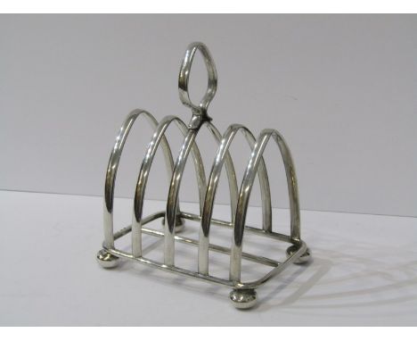 EDWARDIAN 4-SECTION SILVER TOAST RACK, 143 grams 