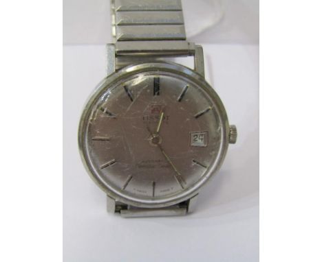 GENTLEMAN'S VINTAGE TISSOT VISO DATE SEASTAR 7 AUTOMATIC WRIST WATCH, movement appears in working condition 