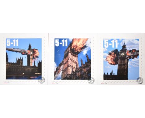 James Cauty (British, b. 1956)5-11 Black smoke Terror AwareSet 3 pop edition giclee printsNumbered 26/100 with artist stamp31