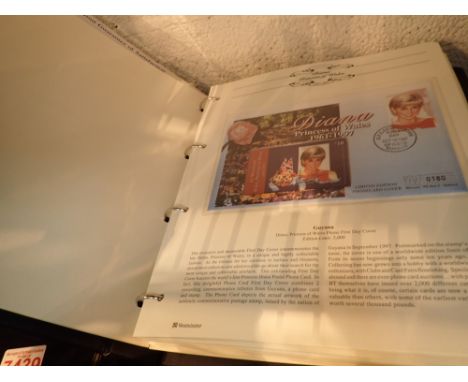Album of Princess Diana related first day covers some with commemorative coins 