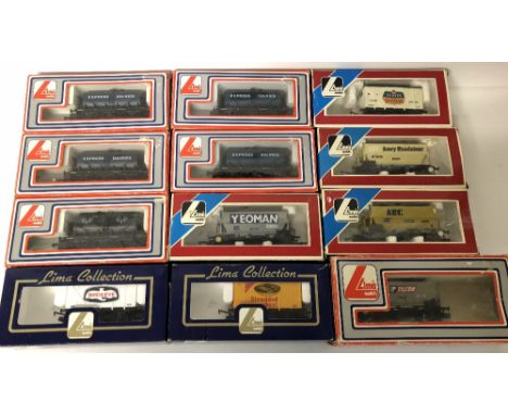 Lima OO Gauge assorted freight wagons all boxed