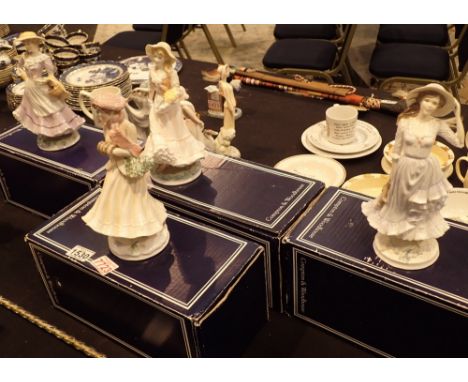 Four Royal Worcester boxed Four Seasons figurines