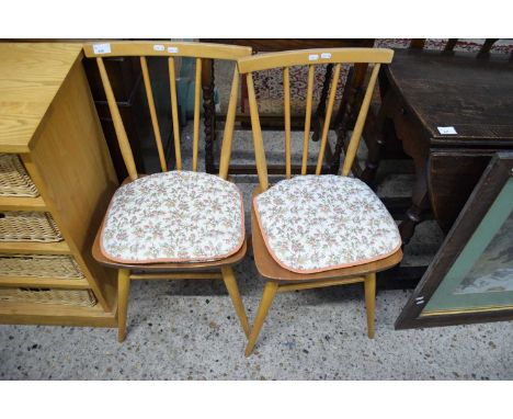 PAIR OF RETRO STICK BACK KITCHEN CHAIRS