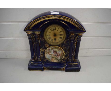 EARLY 20TH CENTURY CERAMIC CASED MANTEL CLOCK