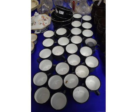 QUANTITY OF ENAMEL MUGS AND SMALL SAUCEPANS
