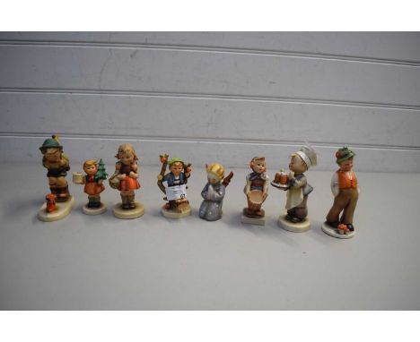 COLLECTION OF EIGHT GOEBEL AND HUMMEL FIGURES