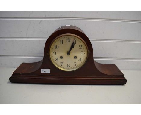 MAHOGANY CASED MANTEL CLOCK