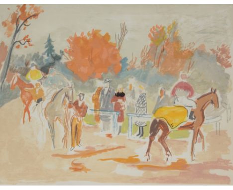 Brayer Y., jockeys, lithograph, 23/50, 47 x 58 cm