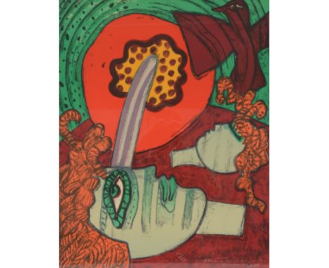 Corneille, 'Femmes dans un jardin', dated 1971, lithograph, 100/135, 50 x 63,5 cm