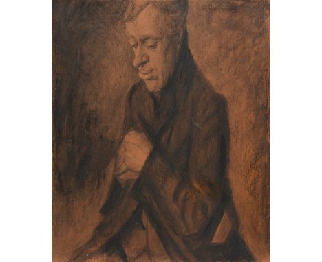Cauterman C., portrait of a man, charcoal and pencil on cardboard, 61 x 73 cm 