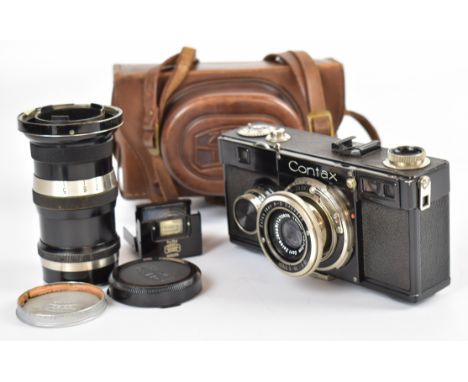 Zeiss Ikon Contax I 35mm rangefinder camera, serial numnber V37324, circa 1933/4, with Zeiss Tessar 1:3.5 f=5cm lens, serial 