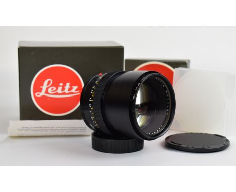 Leitz Summilux-R R mount 1:1.4/80mm lens, serial number 3266868, circa 1983, with boxed 13386 filter and lens caps, in origin