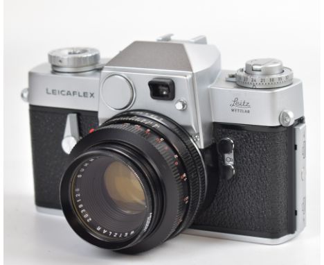 Leica Leicaflex 35mm SLR camera, serial number 1117586, circa 1965, with Leitz Summicron-R 1:2/50 lens, serial number 2039126