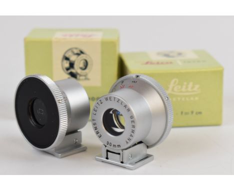 Two Leitz viewfinders comprising 13.5cm SHOOC and 9cm SGVOO, both in original boxes