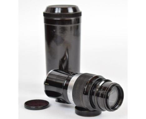 Leitz Hektor screw mount f=13.5cm 1:4.5 camera lens, serial number 198522, circa 1934, with Leica lens cap, rear cover and or