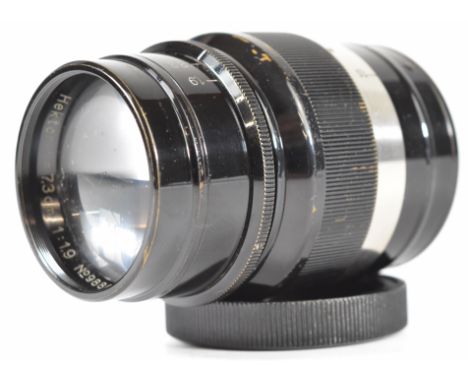 Leitz Hektor screw mount f=7.3cm 1:1.19 lens, serial number 98809 (likely pre 1931), to suit Leica camera