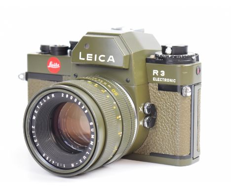 Leica R3 electronic Safari SLR camera, serial number 1469985, Portuguese made circa 1977,&nbsp;with Leitz Summilux-R 1:1.4/50
