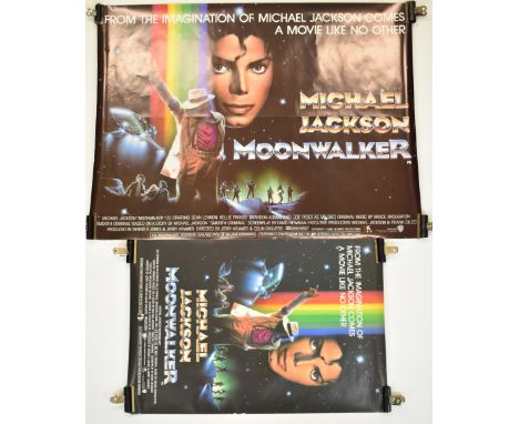 Two Michael Jackson Moonwalker (1988) film posters comprising quad 76 x 101cm and 76 x 50cm, both rolled.