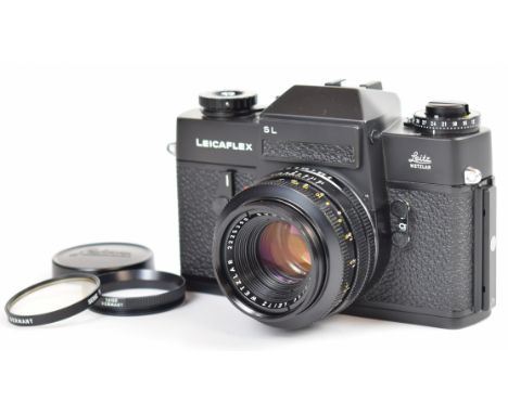 Leica Leicaflex SL 35mm SLR camera, serial number 1368544, circa 1973, with Leitz Summicron-R 1:2/50 lens, serial number 2225