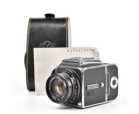 Hasselblad 500C/M medium format camera, serial number UP144395, circa 1973, with Carl Zeiss Planar 1:2.8 f=80mm T* lens, seri
