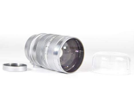 Leitz Summarex screw mount f=8.5cm 1:1.5 camera lens, serial number 823652, circa 1950, with Canon filter, hood and Leica len