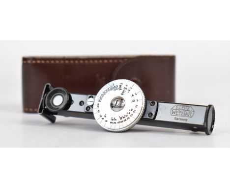 Leitz FONOR rangefinder with +5 ins to dial, in original leather case