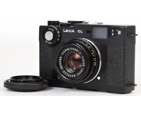 Leica CL 35mm compact camera, serial number 1329015, circa 1973/4, with Summicron-C 1:2/40 lens, serial number 2678769, with 