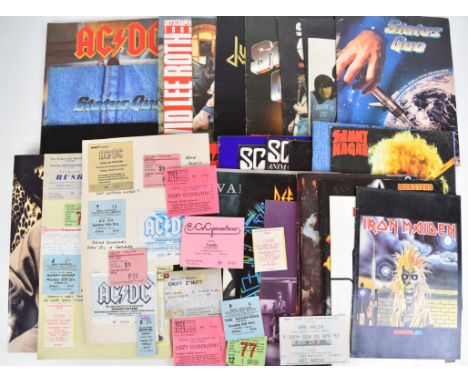Thirty-one 1980s Heavy Metal / Hard Rock tour programmes to include Iron Maiden, Ozzy Osbourne, Van Halen, Judas Priest, Stat