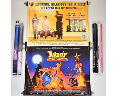 Forty 1990s British quad film posters to include Bad Boys, Congo, Jumanji, Broken Arrow, Asterix Conquers America, Billy Madi