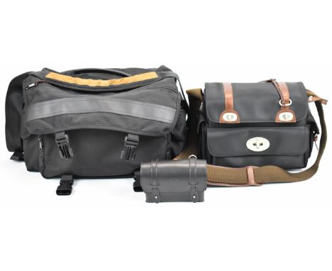 Leica camera outfit bag, length 41cm, together with a Bogner for Leica leather case and a Klaus Bree for Leica outfit bag