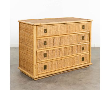 Dal Vera, a commode with 4 drawers. Made in Italy, circa 1970.  Dimensions: (L:47 x W:105 x H:75 cm)