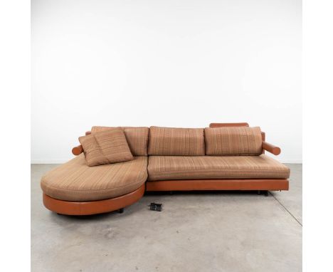 Antonio CITTERIO (1950) A large sofa for B&amp;B Italia, fabric and leather.  Dimensions: 