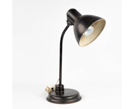 A mid-century table lamp or desk lamp made of metal.  Dimensions: (H:46 x D:18 cm)