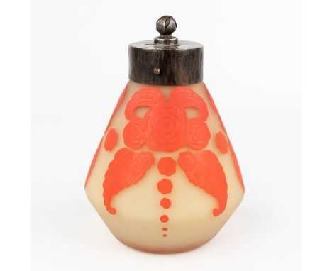 An exceptional 'Veilleuse' table lamp, marked Muller Frres LunŽville Dimensions: (H:24 x D:17 cm)