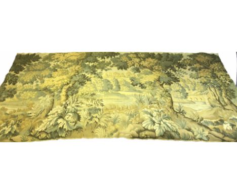 FINE VERDURE TAPESTRY, 351cm x 177cm, woodland scene.
