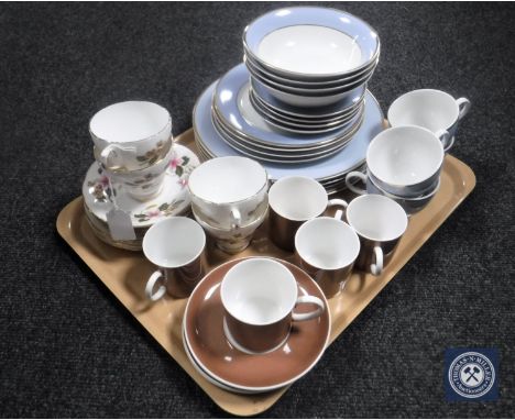 Twenty pieces of Royal Doulton dinner ware, Susie Cooper coffee cans and saucers, part Royal Trent tea service