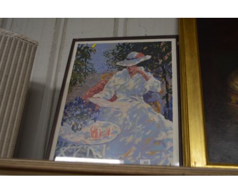 A pencil signed coloured print entitled "Summer Afternoon", signed Duffy