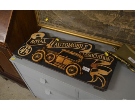 A wooden plaque Royal Automobile Association