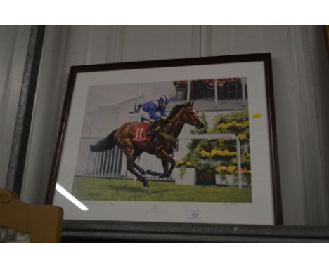 A framed and glazed limited edition pencil signed print 