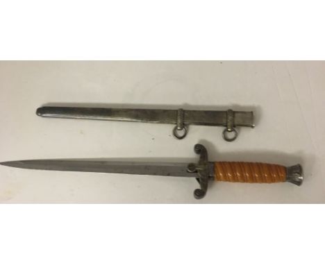 WWII German Army Dress Dagger and Sheath, blade marked Eickhorn.