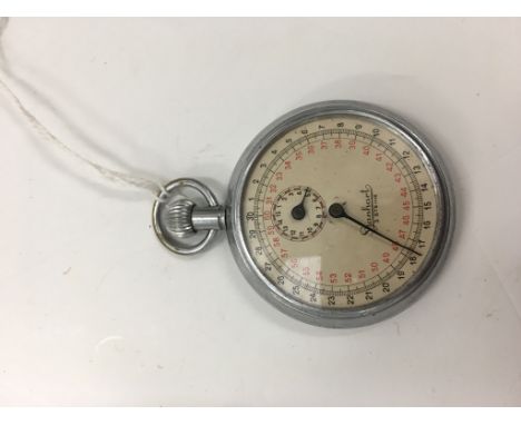 WWII German Eagle marked Torpedo Timer/Stopwatch, made by Hanhart, engraved to the back with an Eagle above "M I.ki".