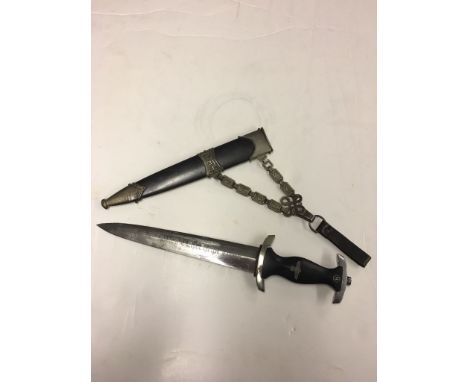 WWII Original SS Officers chained Dagger.  No makers mark to the dagger as per issue.