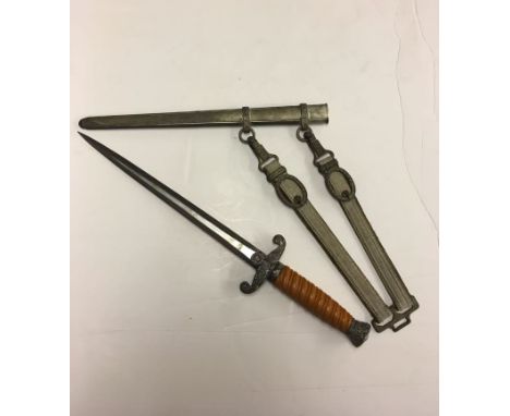 WWII German Army Dagger and hanger, blade by E & F Horster