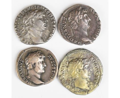 Four Roman silver Denarius of Hadrian, all 117-138AD laureate head right, comprising rev Egypt reclining left; rev Arabia sta