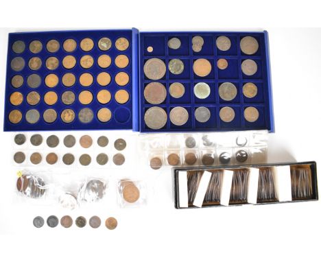 Georgian, William IIII, Victorian and later copper coinage to include three cartwheel twopences, cartwheel penny, Victorian m