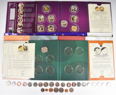 Collectable 50p coins including five Falkland Islands penguins, Beatrix Potter, Paddington Bear, Sherlock Holmes, Battle of B